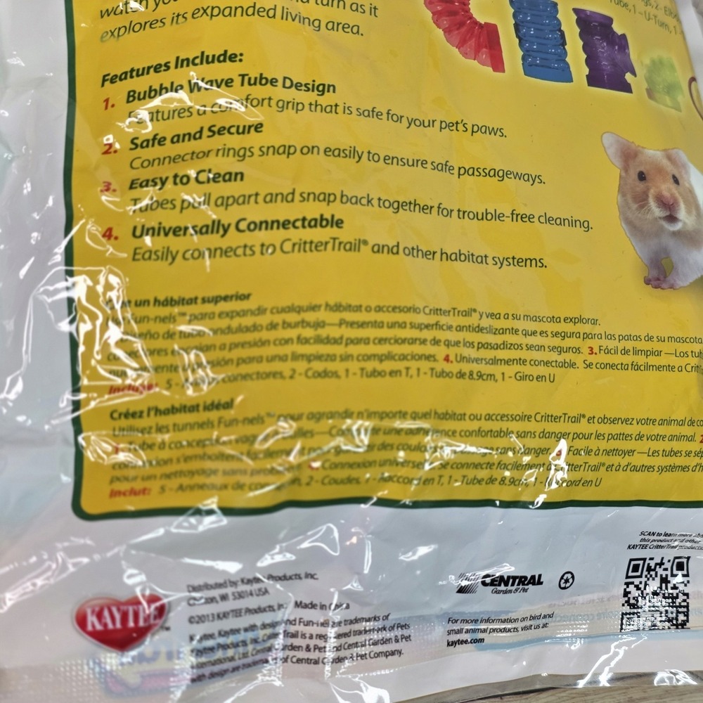 Kaytee Super Pet Crittertrail Fun-Nels Twist & Turn Tube 10cts Hamsters Gerbils - Picture 6 of 7